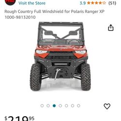 Rough Country Full Windshield for Polaris Ranger XP 1000-(contact info removed)0