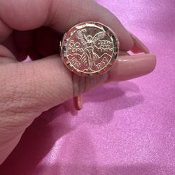 14k Gold Centenario Nugget Ring