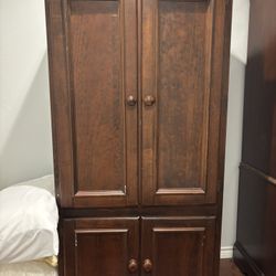 Wooden Armoire Desk 