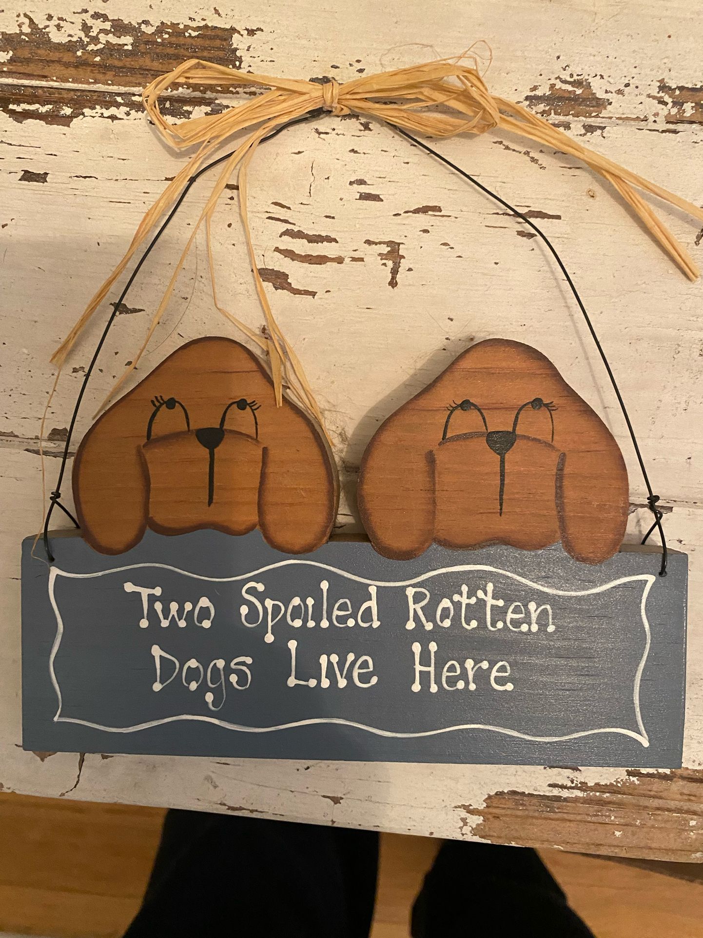Wooden Dog Sign 