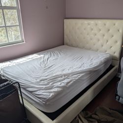 FREE!!! Tufted Faux Leather Queen size Bed!