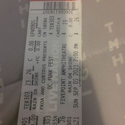 Funk Freak Tickets Row 23 Aug 17