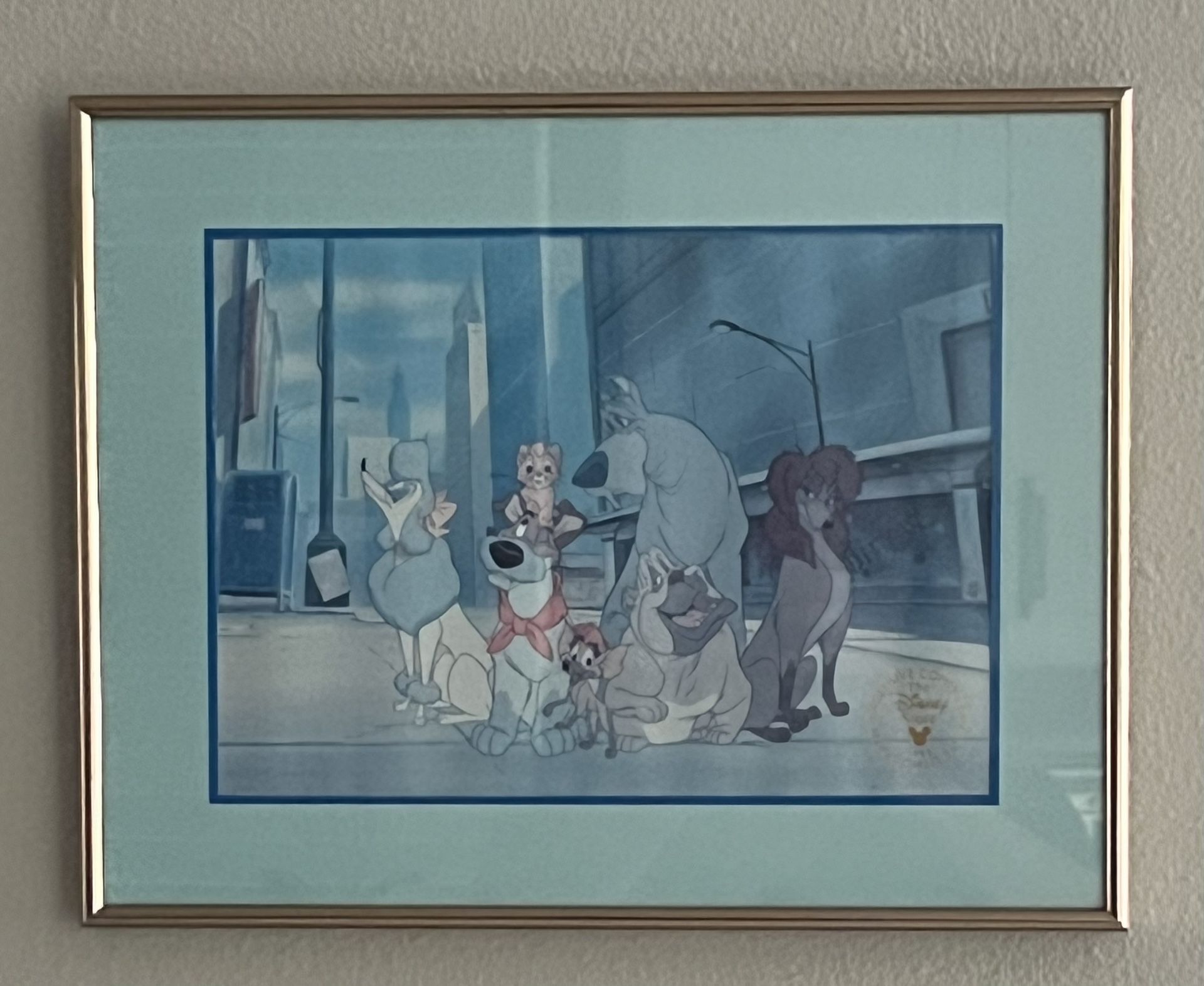 1996 Disney Oliver & Co Lithograph