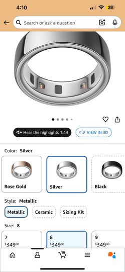 Oura Ring Size 8