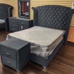 New 4pc Bedroom Set In Box 📦 Buy Now Pay Later $39 Down 