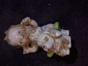 vintage Capodimonte porcelain cherub