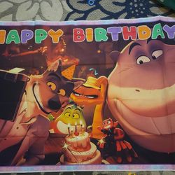 Bad Guys Birthday Banner 