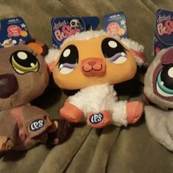 Littlest Pet Shop plushies (3 Total)