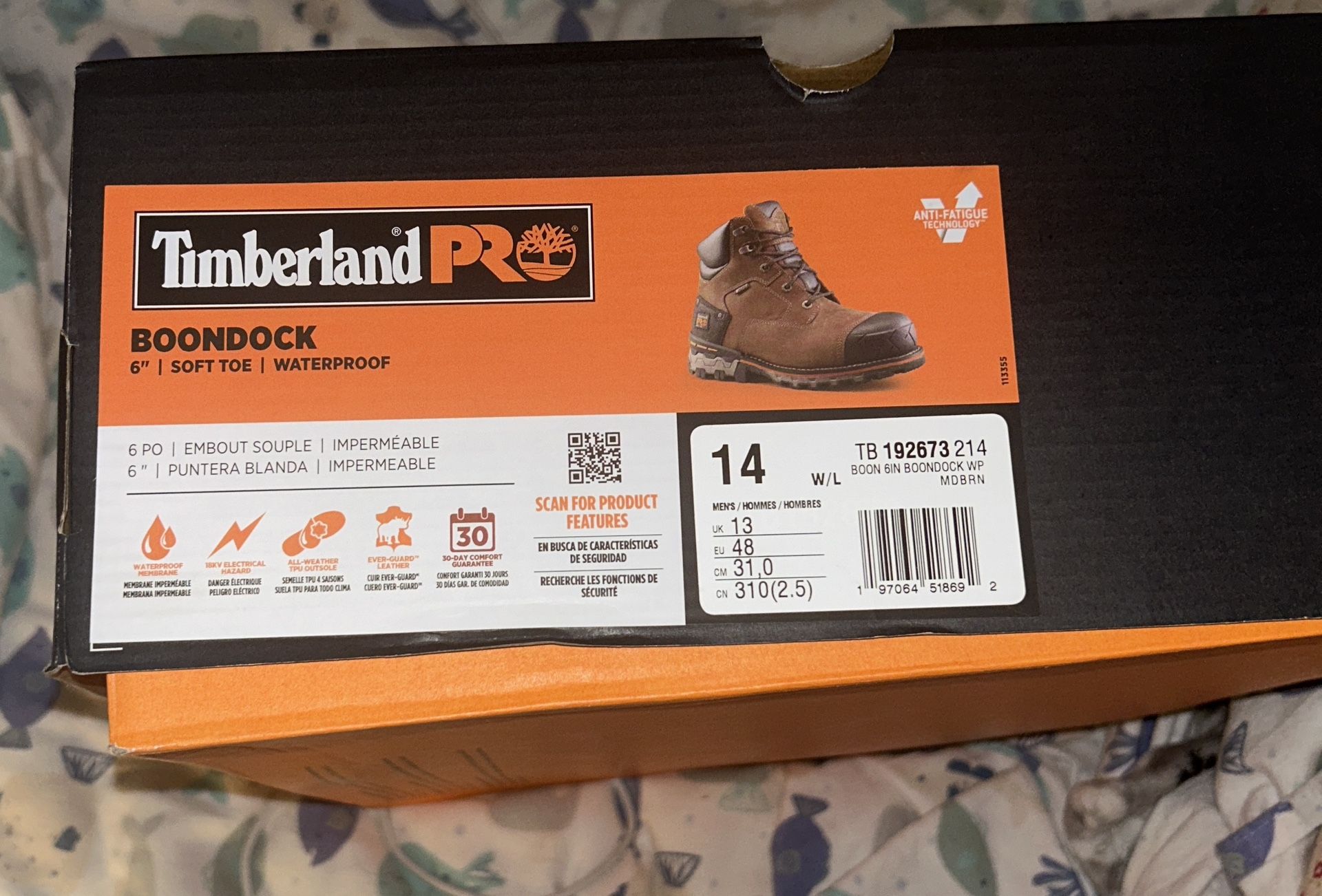 Timberland Pro: Boondock 6” Soft Toe Waterproof Boots, Size: 14W