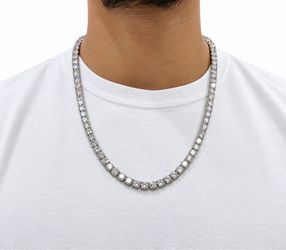 Moissanite tennis chain 24” 6.5mm