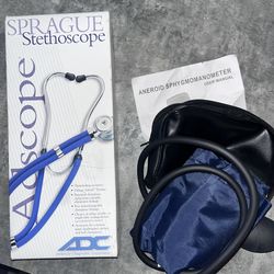 Brand new stethoscope and blood pressure cuff