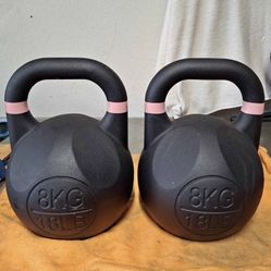 Pair Of 18 Lb Kettlebells