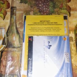 PlayStation 2 (PS2) Slim Model Complete Manual Set Only (Like New)