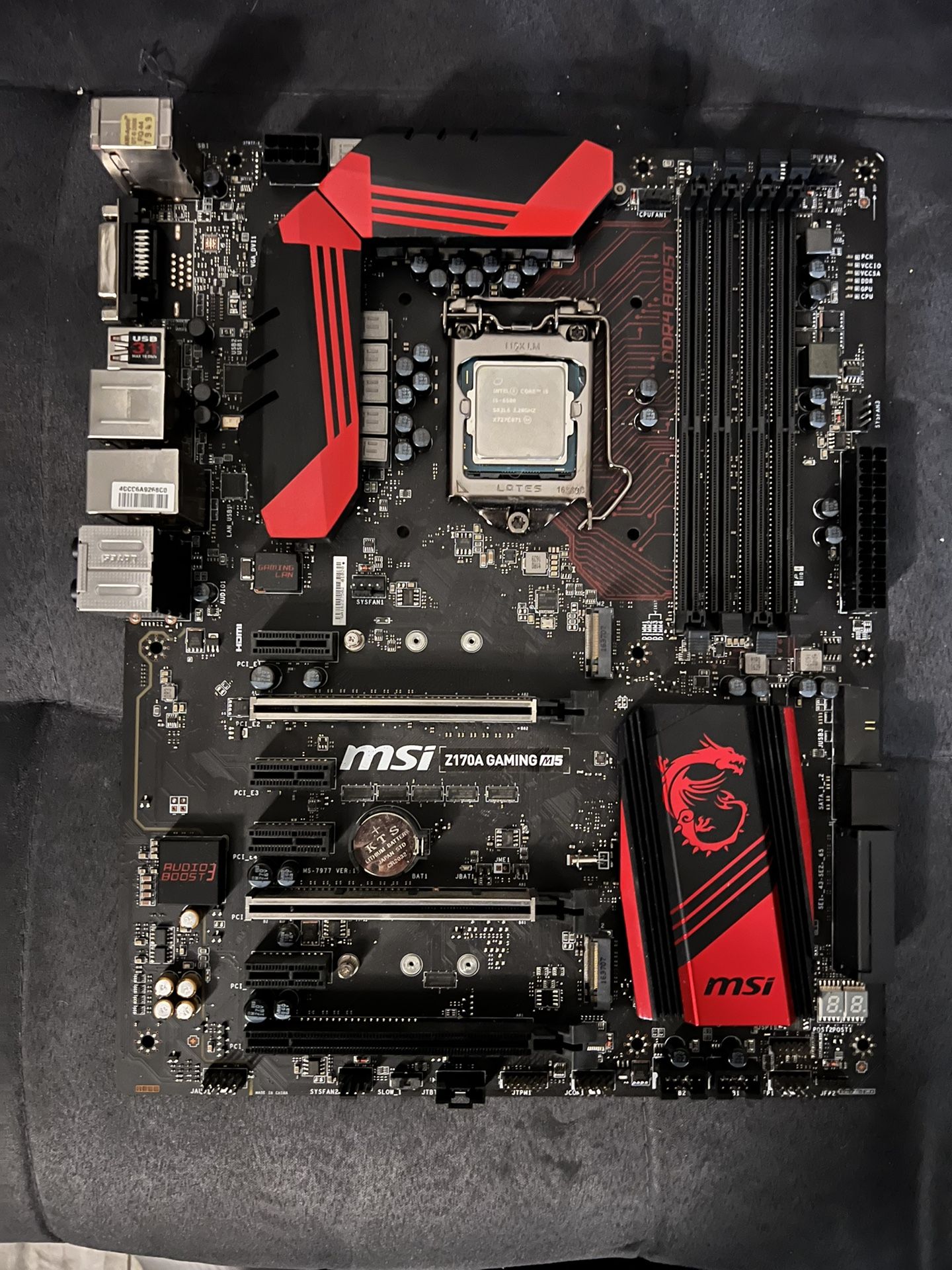 motherboard and cpu
