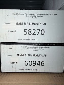 Tesla Model 3 and Y Brake Pads