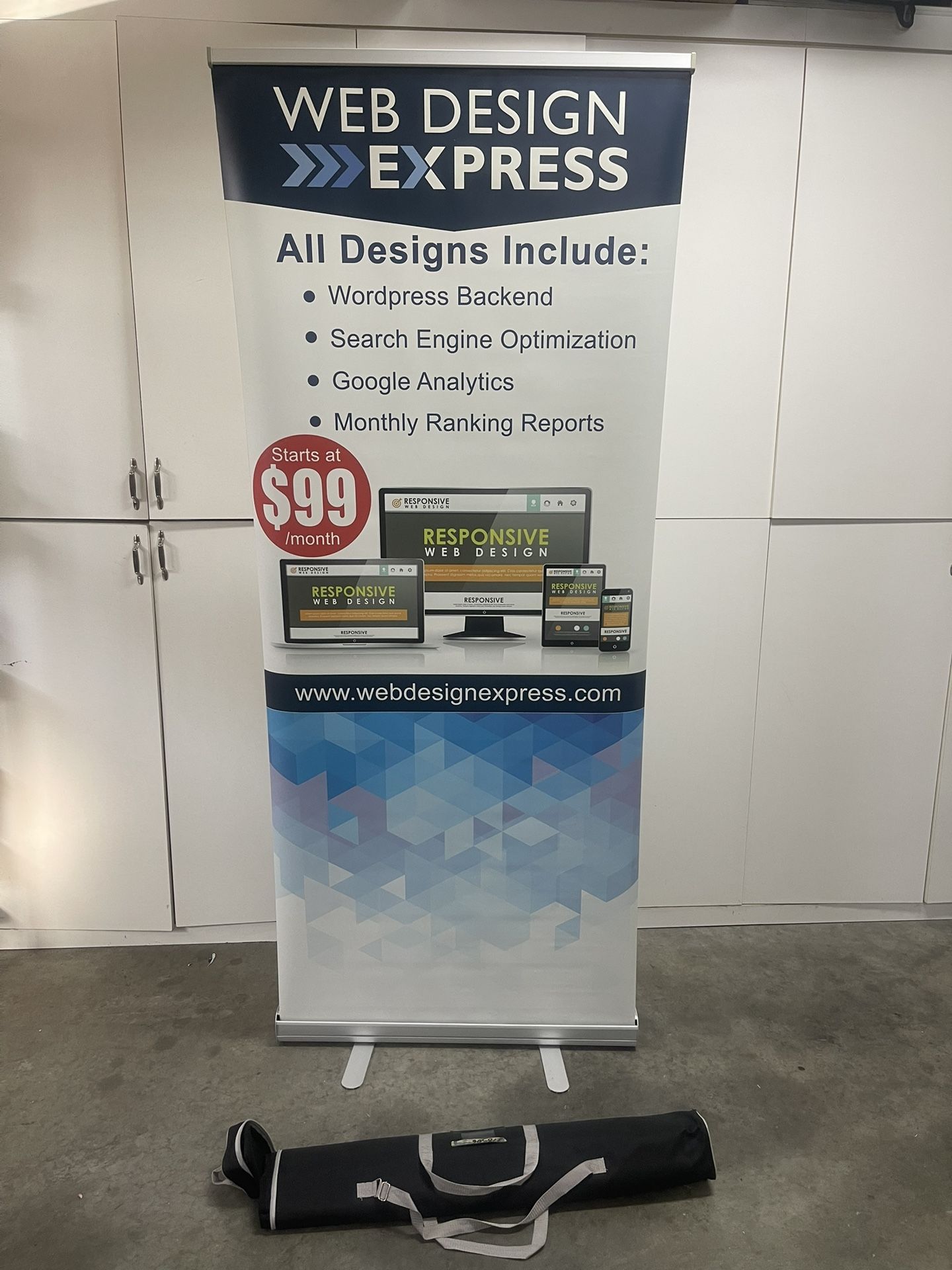 34” x 81" Premium Retractable Roll Up Banner Stand Only+ Pop up,Trade Show