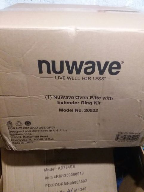 Nuwave oven elite with extender ring kit