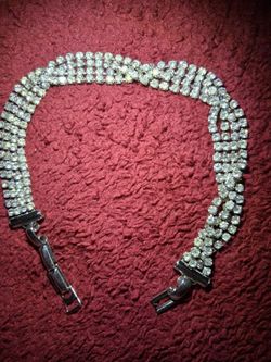 Silver sawarsky crystal bracelet