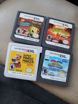 Ds and 3ds games 2 SpongeBob and 2 mario
All 4 Games working perfectly