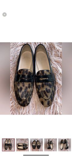 J.Crew Academy Penny Loafers Leopard Calf Hair for Sale in Camby, IN -  OfferUp