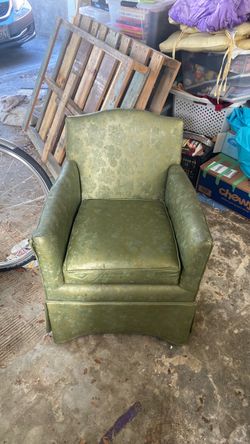 Green accent chair