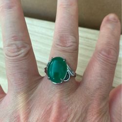Silver Rings Green Jade Rings Jade Rings Lucky Jade Rings Jewelry Unisex 