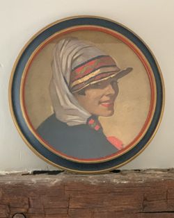 1920s Framed Lithograph Print Grinny F. Winold Reis