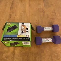 Ankle/Wrist Weights and Neoprene 5 lbs Dumbbells