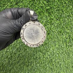 .999 Plata Centenario With 925 Solid Silver Nugget Bezel