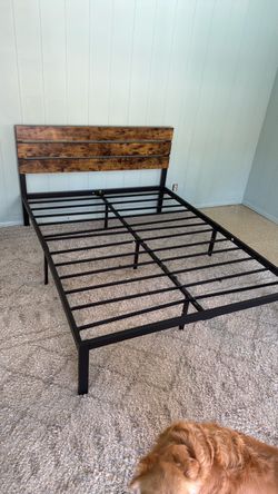 Queen Size Bed Frame with Headboard