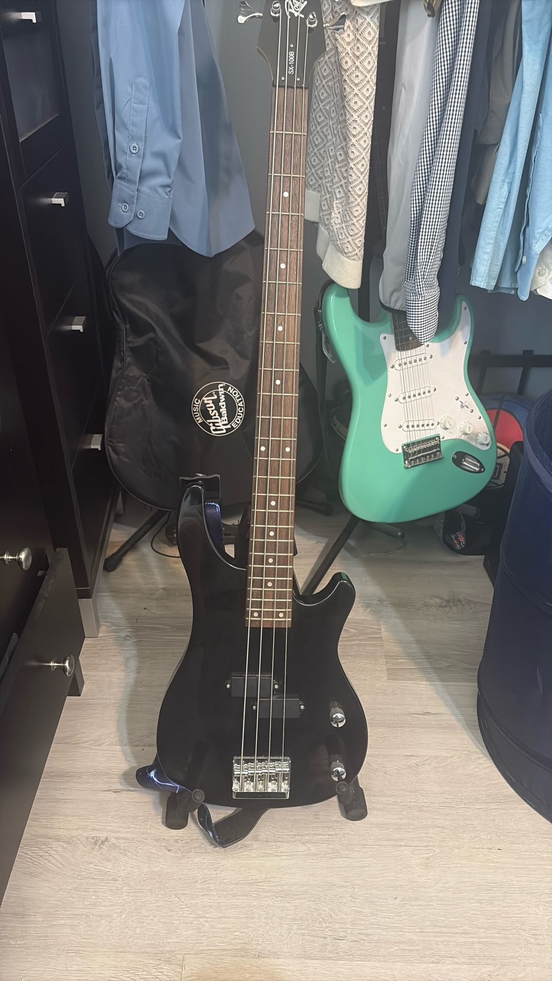 Rogue SX100B Series II Black Body Bass Guitar