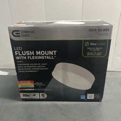 Commercial Electric Flexinstall Cove 10 in. White Integrated LED Recessed Ceiling Light NEW