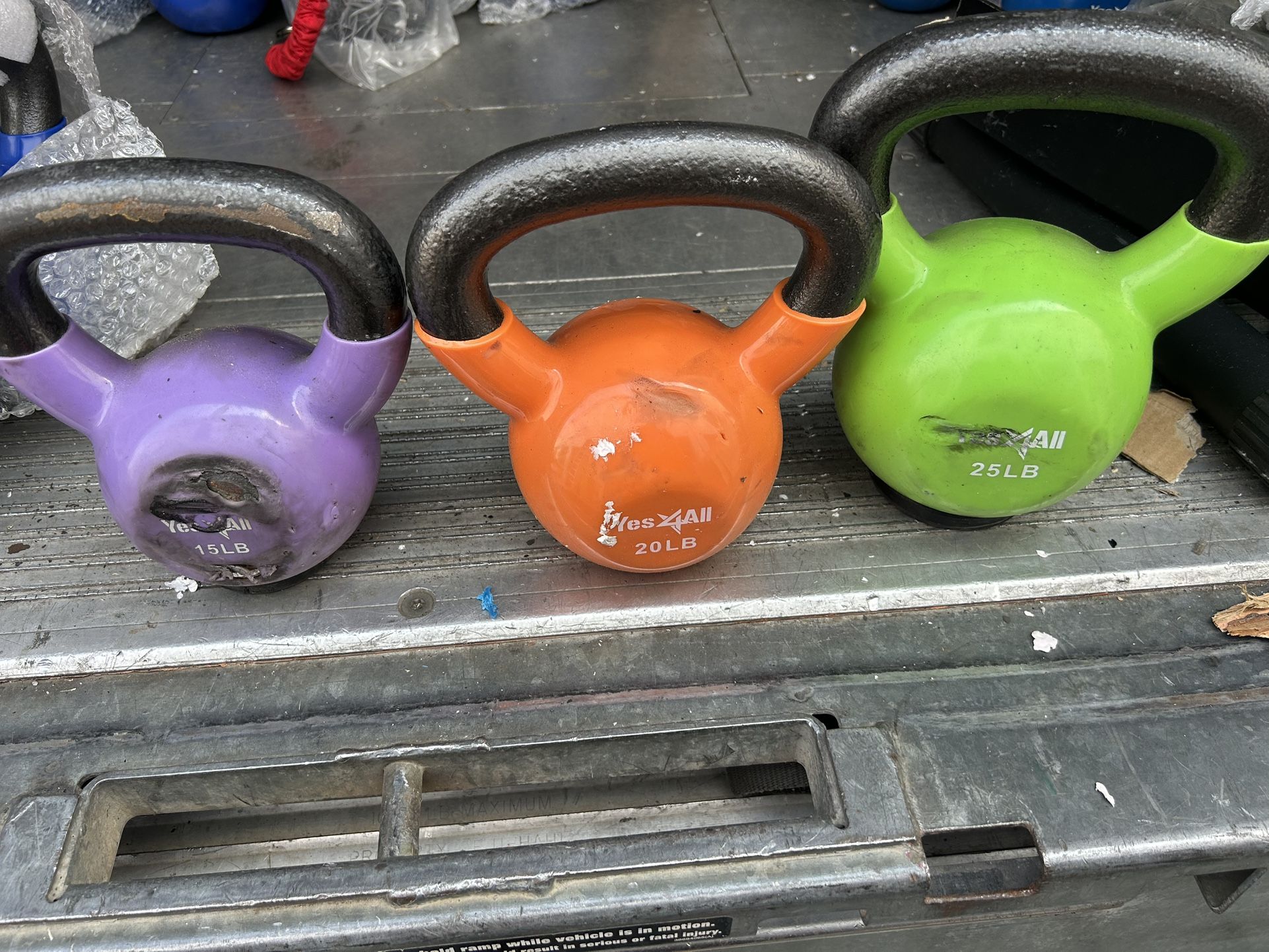 PVC Kettle Bells 15,20,25 Lbs
