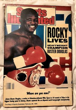 Sports Illustrated Buster Douglas 8x12 Wood Wall Hanging