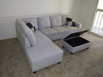 Sectional and ottoman