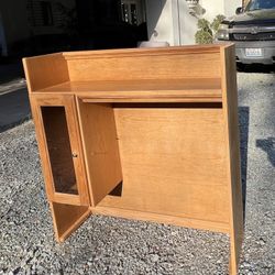 Wood desk hutch top unit. 