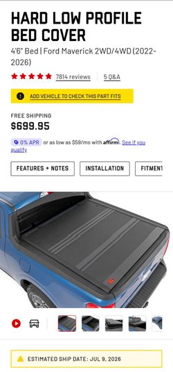 Ford Maverick Tonneau Cover