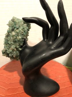 Anthropologie Green Beaded Stone Stretch Cuff Boho Bracelet-rare-