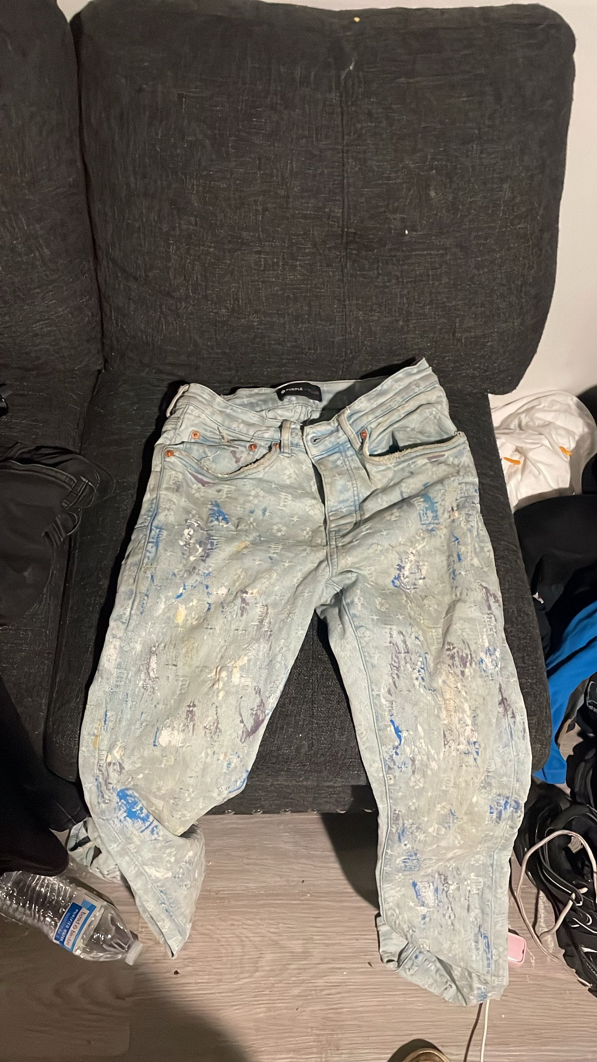 blue purple brand pants