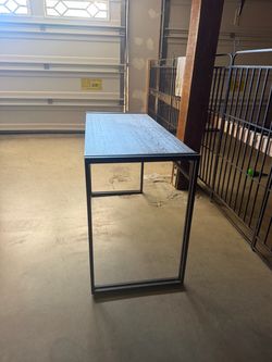 Steel wooden table