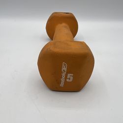 Reebok 5 lb Neoprene Dumbbell Orange Single Hand Weight Exercise Gym
