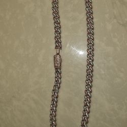 GLD ROSE GOLD 8MM CUBAN 22in