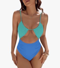 Blooming Jelly Womens One Piece Swimsuit Tummy Control Bathing Suit Sexy Flattering Cheeky High Cut Out Cute Ladies Swimwear
