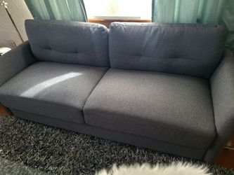 Gray Fabric  Sofa (approx 77"×29")