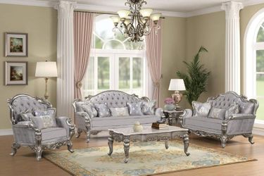 Brand New Silver Sofa embodies essence of traditional charm and contemporary sophistication