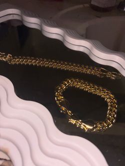 Gold chain bracelet 14k
