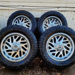 20” Fuel Rims With All Terrain Nitto Tires 