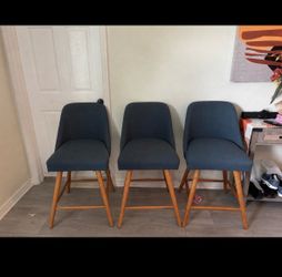 Dining Accent Chair in Blue 3 pack
