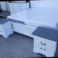 New Arrival !!! 5pcs white stylish & Fresh Bedroom set 