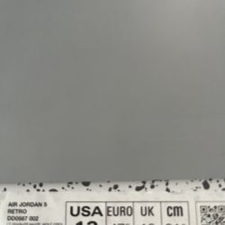 Wolf grey  Jordan 5 size 13